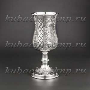 Не большой серебряный бокал «Ромб», 115 мл - бк029
