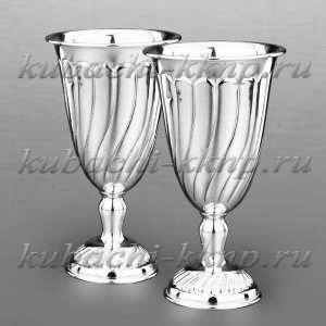 Классический набор из двух серебряных бокалов 