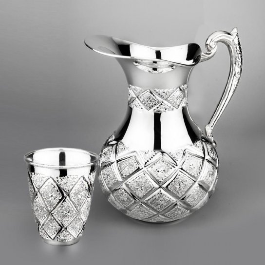 Серебряная кружка ручной работы