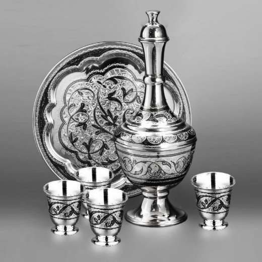 Серебряная кружка ручной работы