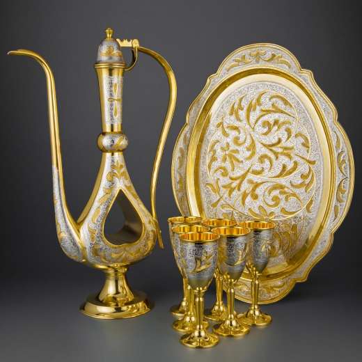 Серебряная кружка ручной работы