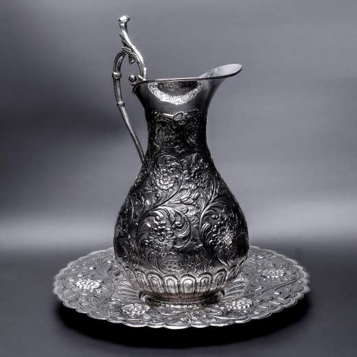 Серебряная кружка ручной работы