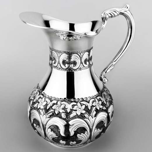 Серебряная кружка ручной работы