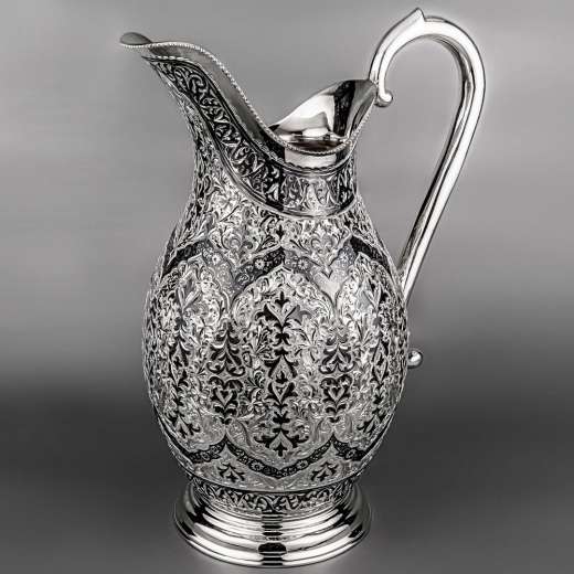 Серебряная кружка ручной работы