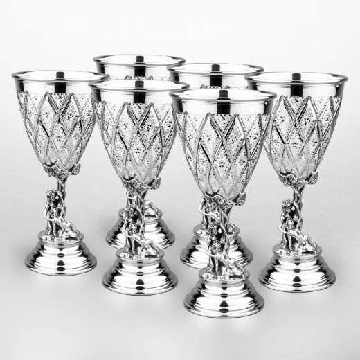 Серебряная кружка ручной работы