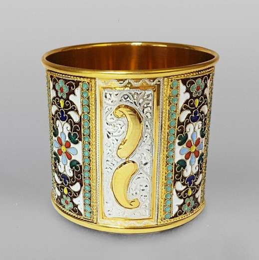 Серебряная кружка ручной работы