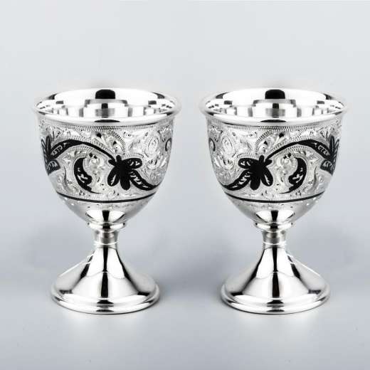 Серебряная кружка ручной работы