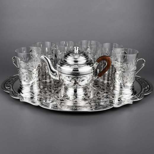 Серебряная кружка ручной работы