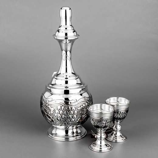 Серебряная кружка ручной работы