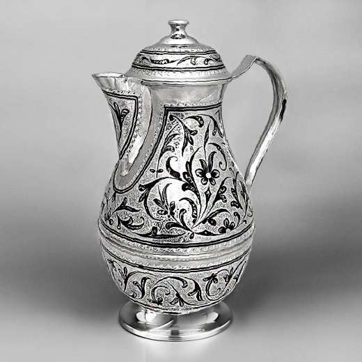 Серебряная кружка ручной работы