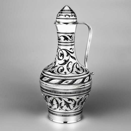 Серебряная кружка ручной работы