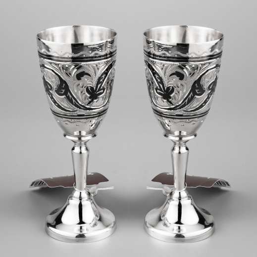 Серебряная кружка ручной работы