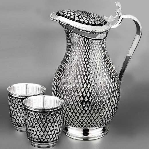 Серебряная кружка ручной работы