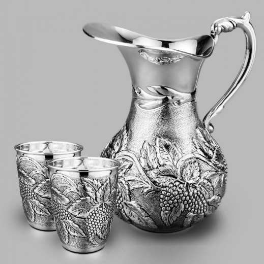 Серебряная кружка ручной работы