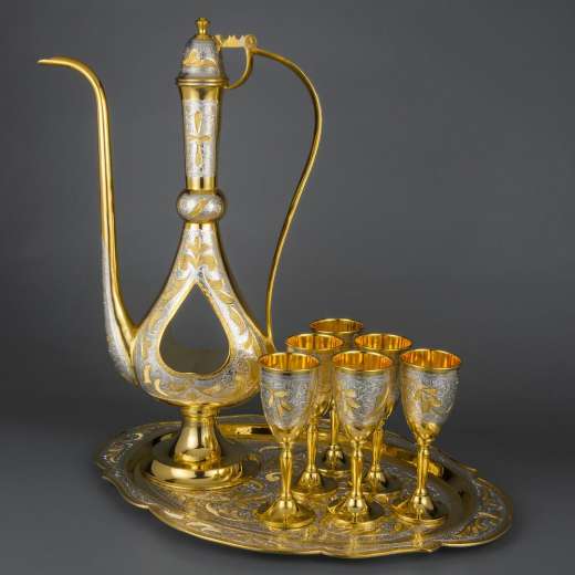 Серебряная кружка ручной работы