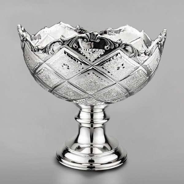 Небольшая серебряная вазочка для фруктов или печенья, ВЗ039м