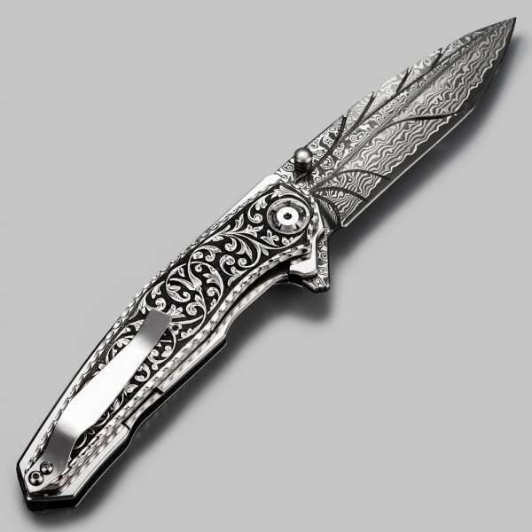 Выкидной серебряный нож  Скала, Н017