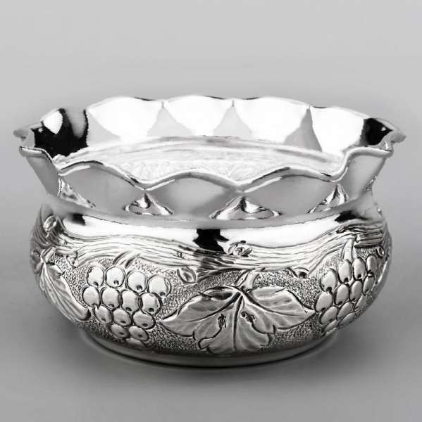 Серебряная конфетница «Виноград», кф167