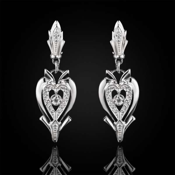 Висячие серьги из серебра Острие, Ag-вс80