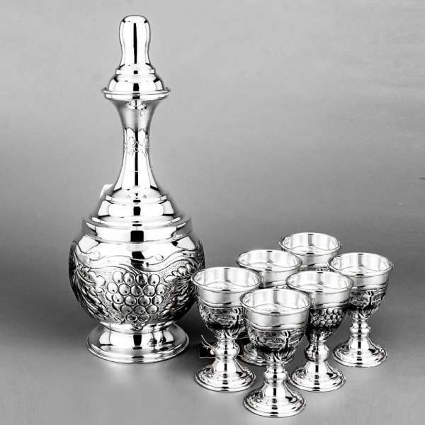 Серебряный водочный набор на шестерых Каталония, вс067