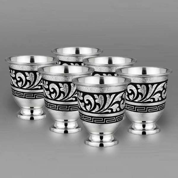 Набор из шести образцовых стопок Кубачи, стп101-6