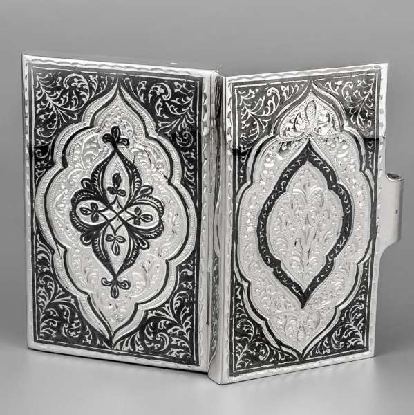 Серебряная визитница, vzt017