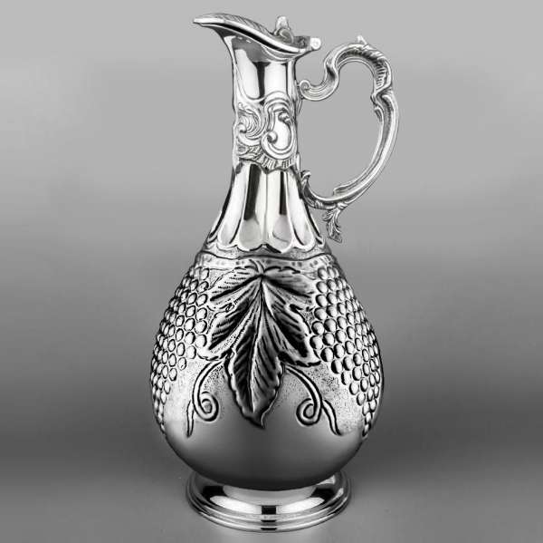 Серебряный кувшин для вина Виноград, гр00023