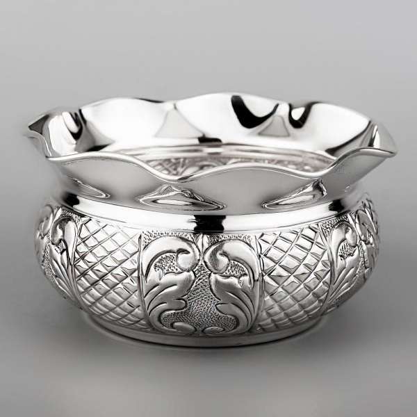 Серебряная конфетница «Ромб», кф159