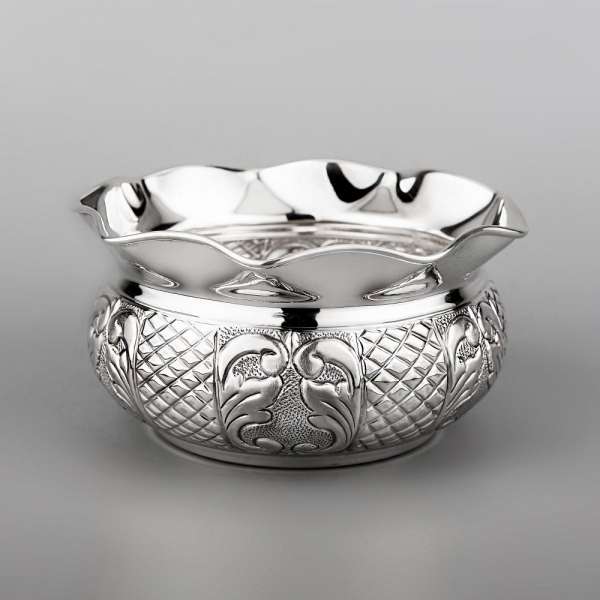 Серебряная конфетница «Ромб», кф160