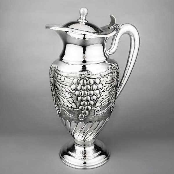 Кувшин серебряный Виноград из серебра 925 пробы, кв00022