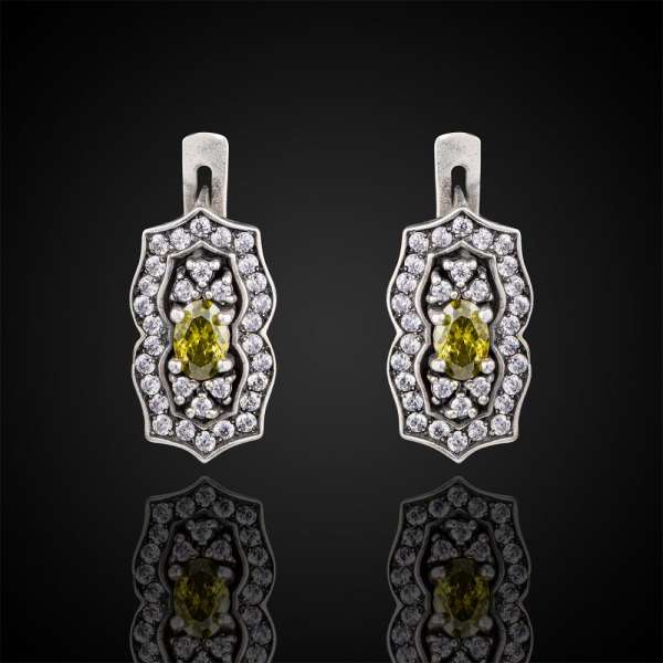 Серьги из серебра Оранжерея, Ag-с105