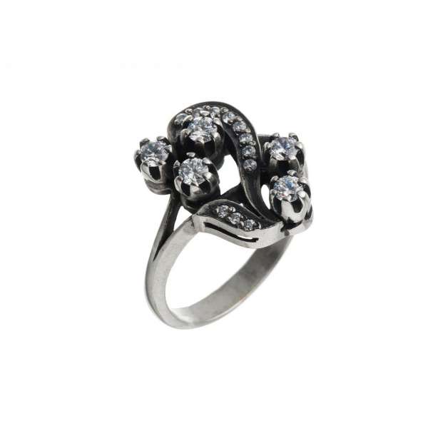 Кольцо из серебра Ежевика, Ag-к18