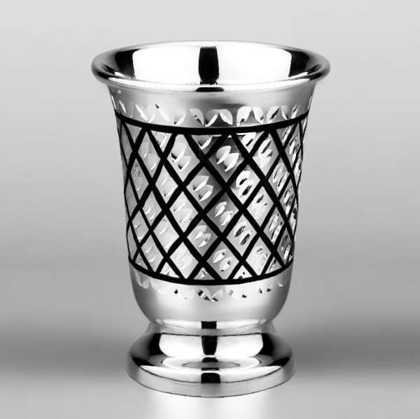 Набор из двух серебряных стопок Огонек, стп103-2