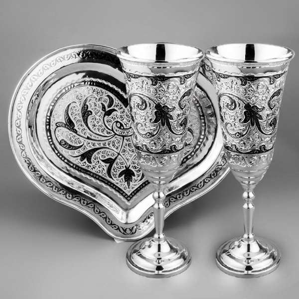 Набор свадебных фужеров Счастье, пн009