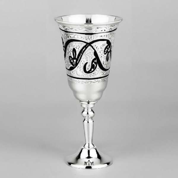 Набор из двух серебряных рюмок на 40 мл Тюльпан, р104м-