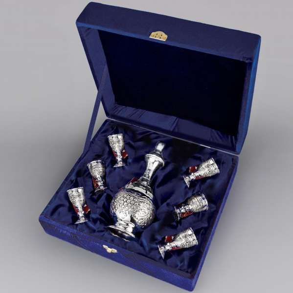Серебряный водочный набор на шестерых Каталония, вс067