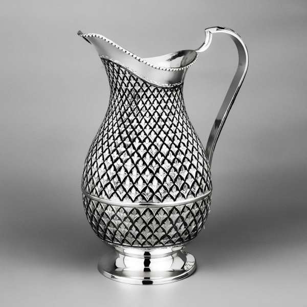 Серебряный кувшин с капельками черни, 1,45л, кв096