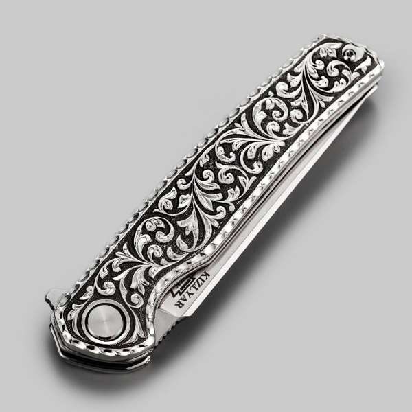 Выкидной серебряный нож Акула, Н018