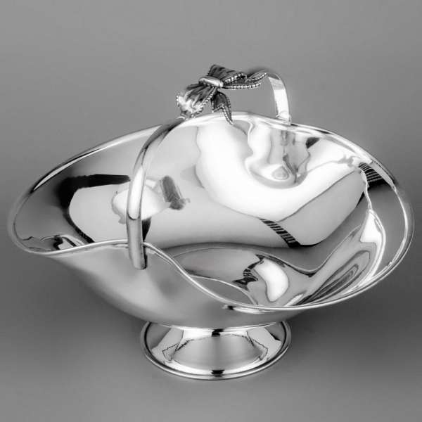 Серебряная конфетница Корзинка, КФ202