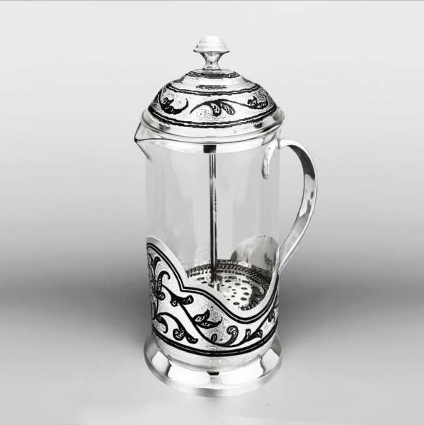 Небольшой заварочный чайник со стеклом Френч-пресс, ЧН066