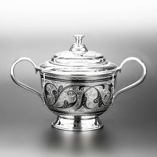 Сахарница из серебра, кф00053