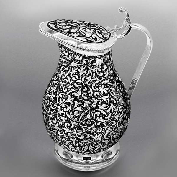 Серебряный кувшин с крышкой «Краса», кв138