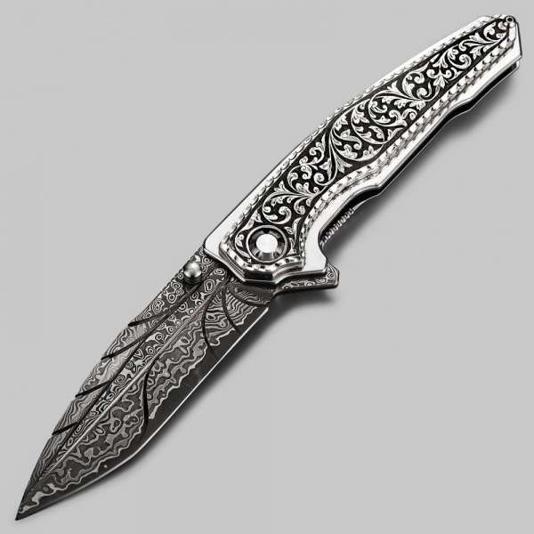 Выкидной серебряный нож  Скала, Н017