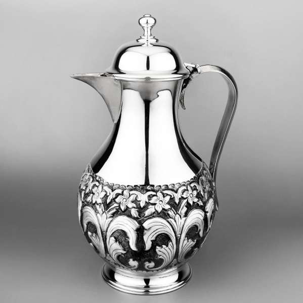 Кувшин из серебра с уникальным орнаментом, 0,95 л, кв073
