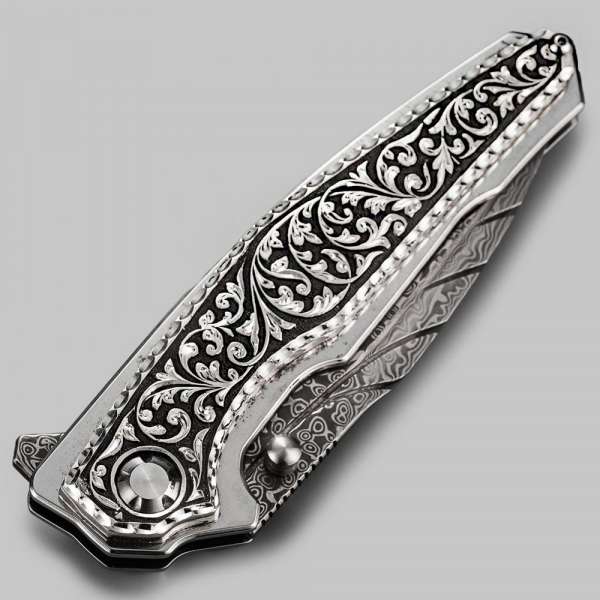 Выкидной серебряный нож  Скала, Н017