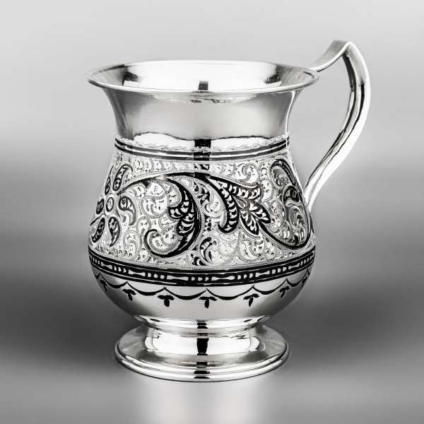 Кружка из серебра Боченок, 335 мл, кр08