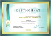 Сертификат, Казань, июнь 2016г.
